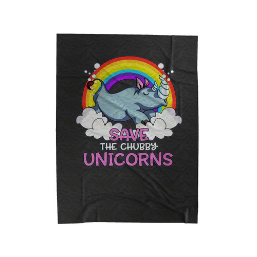 Save The Chubby Unicorns Rhino Velveteen Blanket