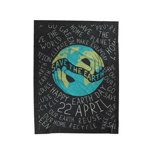 Save The Earth Velveteen Blanket