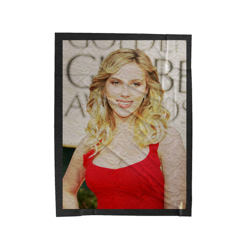 Scarlett And The Red Dress Velveteen Blanket