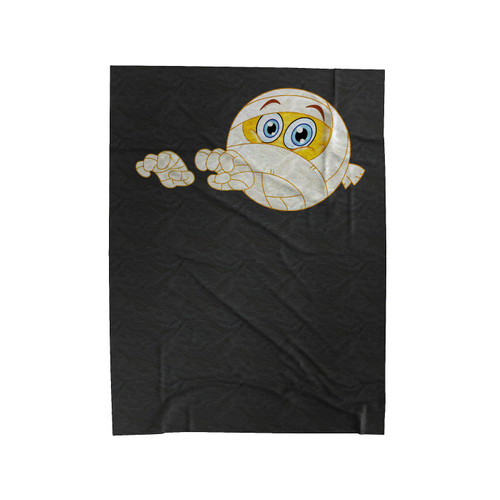 Scary Mummy Emoji Funny Cute Velveteen Blanket