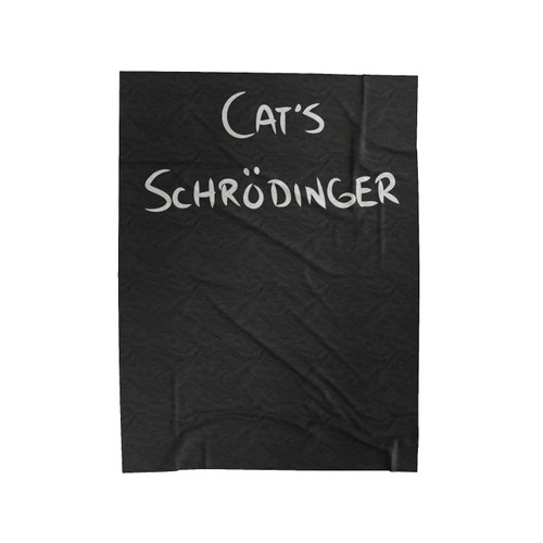 Schrodinger Cat Design Velveteen Blanket