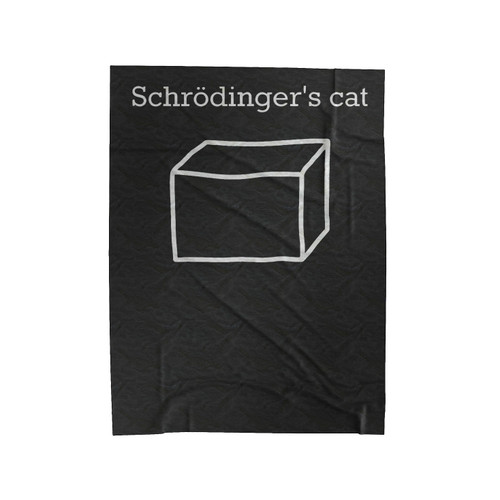 Schrodinger's Cat Dead And Alive Velveteen Blanket