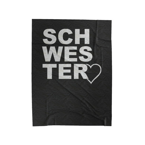 Schwester Heart Christmas Present Velveteen Blanket