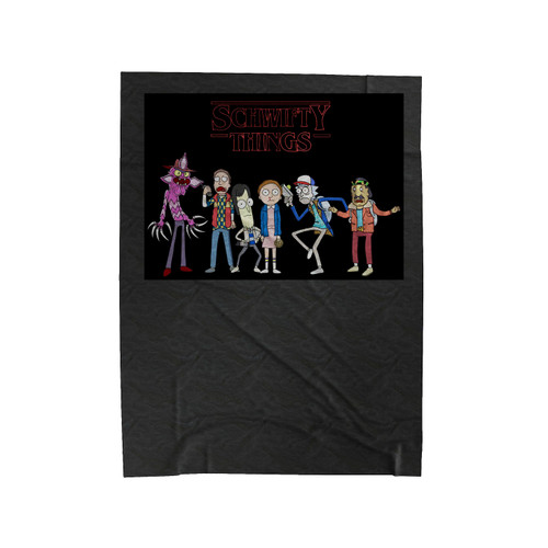Schwifty Things Rick And Morty Velveteen Blanket