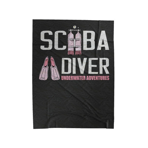 Scuba Diver Velveteen Blanket