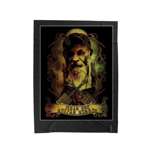 Seasick Steve Cigar Box Guitar Hero Velveteen Blanket