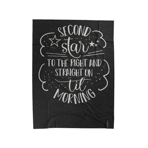 Second Star To The Right Velveteen Blanket