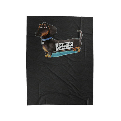 Secret Life Of Pets Buddy Funny Sausage Dog Velveteen Blanket