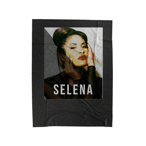 Selena Quintanilla Anything For Selena Reina De La Cumbia Geometric Line Velveteen Blanket