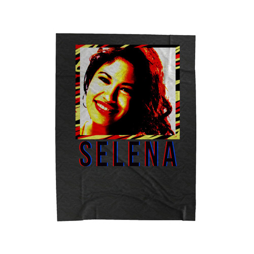 Selena Quintanilla Anything For Selena Reina De La Cumbia Vintage Old Style Velveteen Blanket