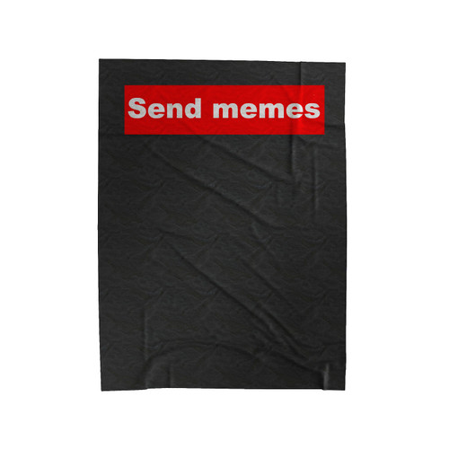 Send Memes Supreme Logo Velveteen Blanket