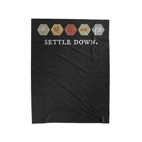 Settle Down Catan Velveteen Blanket