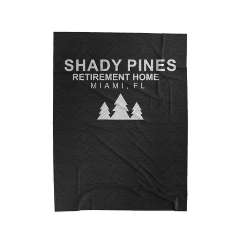 Shady Pines Black Velveteen Blanket