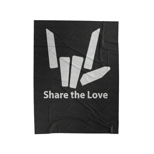 Share The Love Logo Stephen Sharer Velveteen Blanket