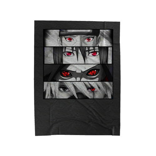 Sharingan Naruto Sasuke Kakashi Velveteen Blanket