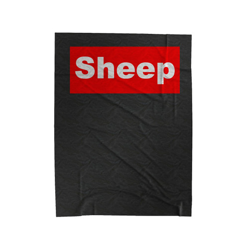 Sheep Red Box Logo Parody 1 Velveteen Blanket