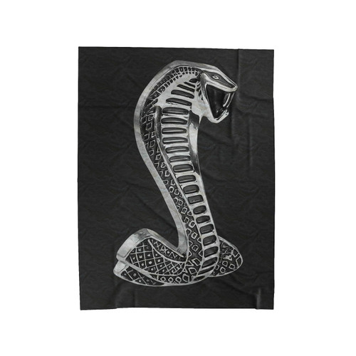 Shelby Cobra Ford Mustang Logo 3 Velveteen Blanket