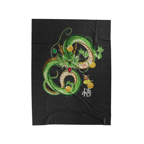 Shenron Dragon With Dragonballs - Dbz Velveteen Blanket