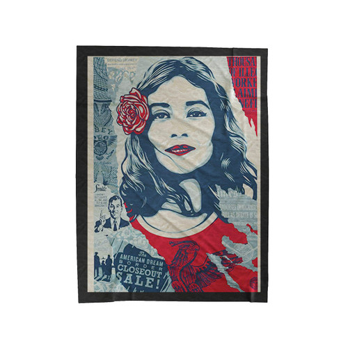 Shepard Fairey Dignity Velveteen Blanket