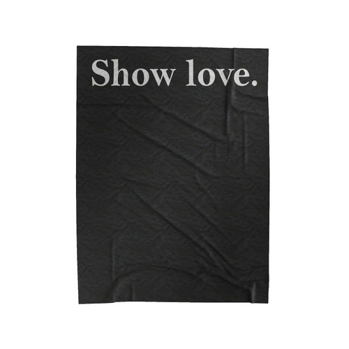Show Love Peace Symbol Love Is The Answer Positive Inspirational Message Velveteen Blanket