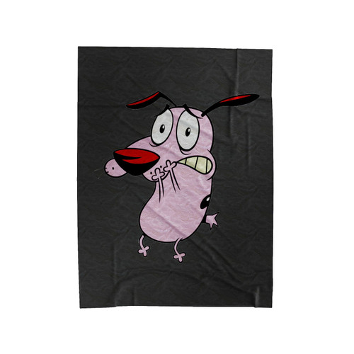 Shy Courage The Cowardly Dog Velveteen Blanket