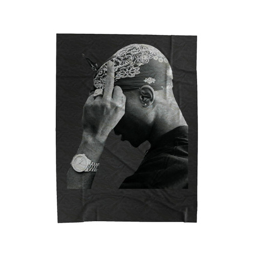 Side Of Rapper Tupac Amaru Shakur 2Pac Velveteen Blanket