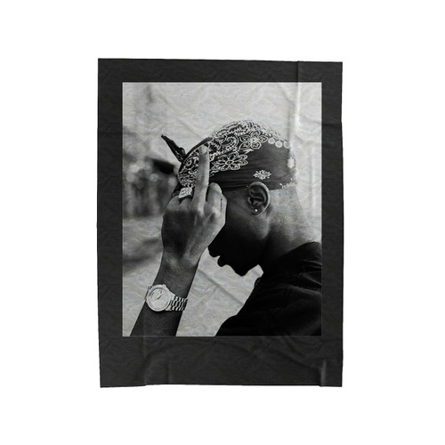 Side Of Rapper Tupac Amaru Shakur 2Pac 1 Velveteen Blanket