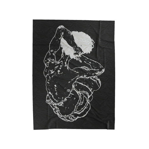 Sitzender Ruckenakt Egon Schiele Velveteen Blanket