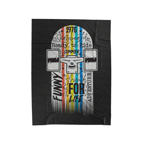 Skateboard Velveteen Blanket