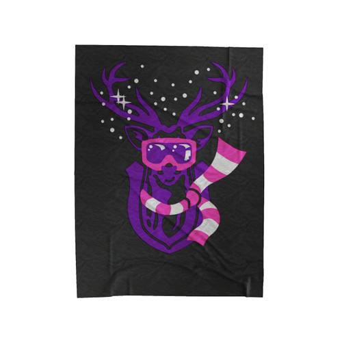 Ski Stag Velveteen Blanket