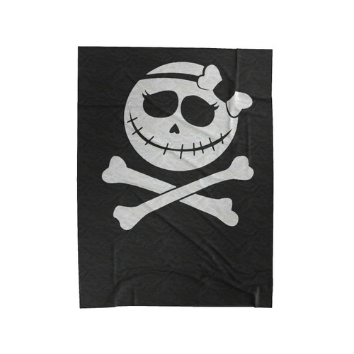 Skull And Crossbones Skeleton Halloween Jack Skelling 1 Velveteen Blanket