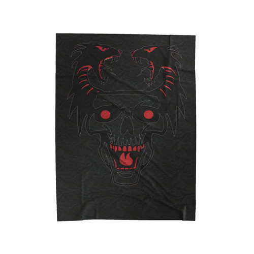 Skull Dragon Velveteen Blanket