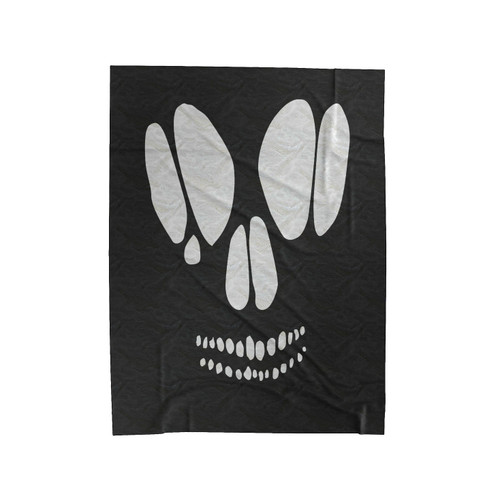 Skull Goth Skull Inspired Cut Out Printed Velveteen Blanket