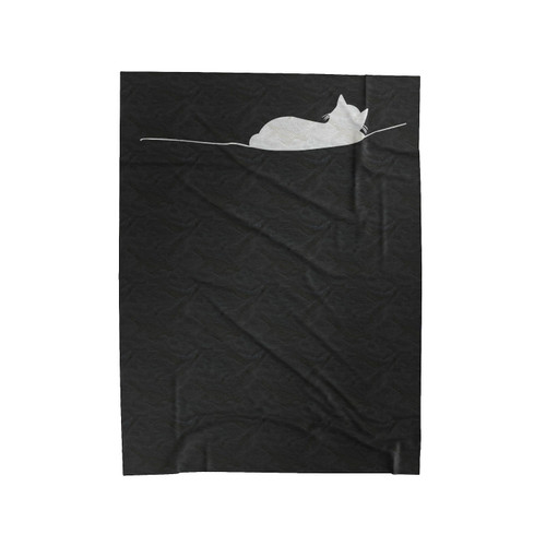 Sleeping Cat In The Corner Cat Lover Velveteen Blanket