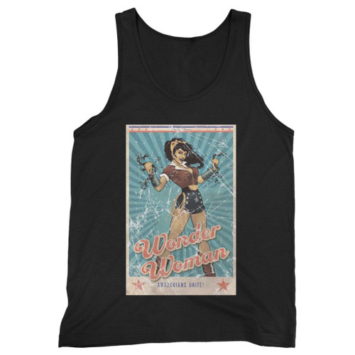 Our cotton bombshells wonder woman cover men tank top is perfect for those intense workouts in the gym, at practice or pickup games.