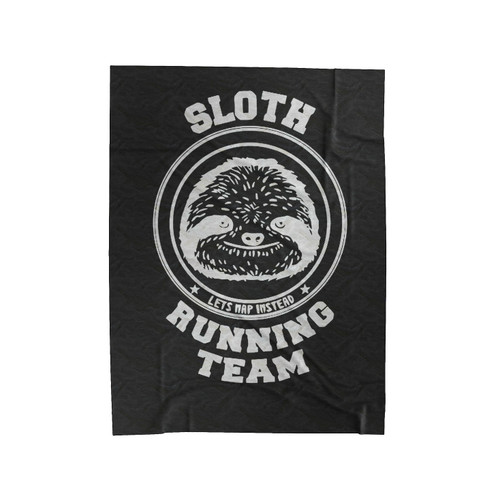 Sloth Running Team Lazy Cute Velveteen Blanket