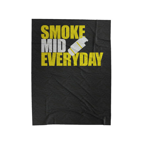 Smoke Mid Everyday Nerdy Geeky Nerd Funny Velveteen Blanket