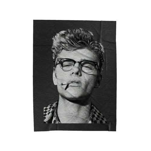 Smoking James Byron Dean Hollywood Velveteen Blanket
