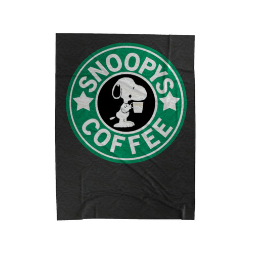 Snoopy Coffee Velveteen Blanket