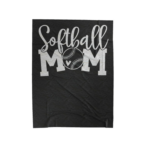 Softball Mom 1 Velveteen Blanket