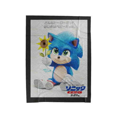 Sonic The Hedgehog Flower Cute Velveteen Blanket