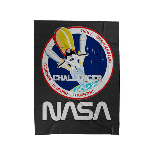 Space Shuttle Challenger Nasa Velveteen Blanket
