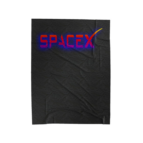 Spacex Logo 1 Velveteen Blanket