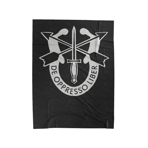 Special Forces Military De Oppresso Liber Logo Velveteen Blanket