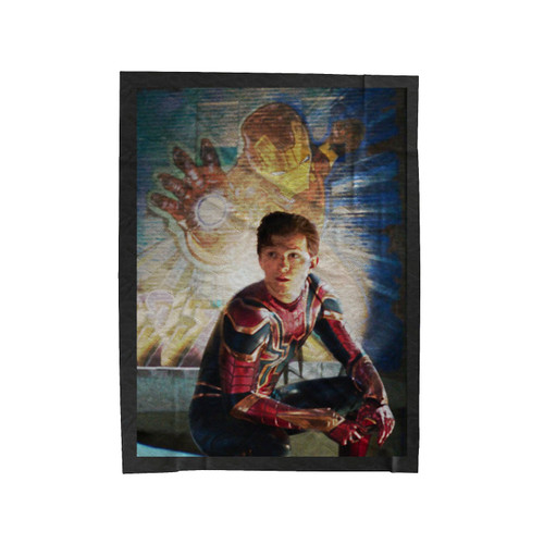 Spiderman And Iron Man Art Velveteen Blanket