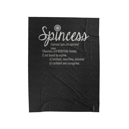 Spincess Defined Definition Funny Motivation Workout Gym Exercise Velveteen Blanket