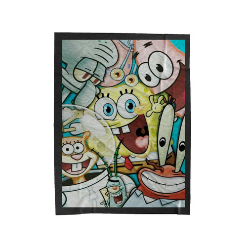 Spongebob Collage Velveteen Blanket