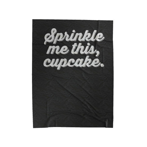 Sprinkle Me This Cupcake Velveteen Blanket