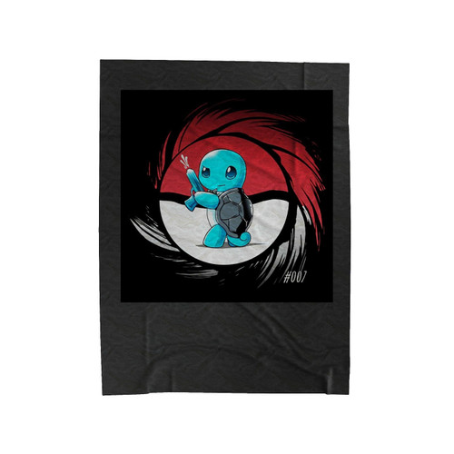 Squirtle Bond 007 Velveteen Blanket
