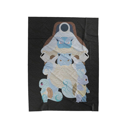 Squirtle Wartortle And Blastoise Velveteen Blanket